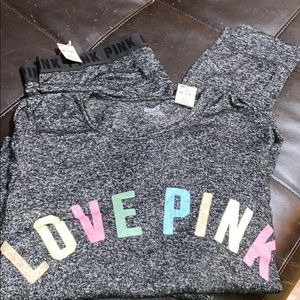 NWT Victoria Secret PINK legging pajama set- M